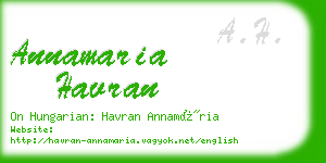 annamaria havran business card